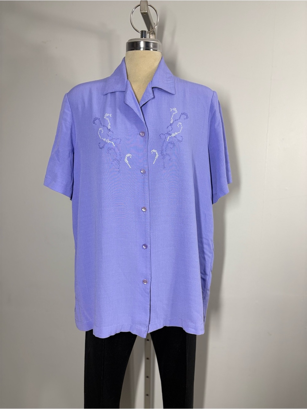 Target Lavender Short-Sleeve Button-Front Shirt